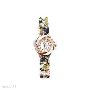 Great Flower Pattern Wrist Watch for Sale