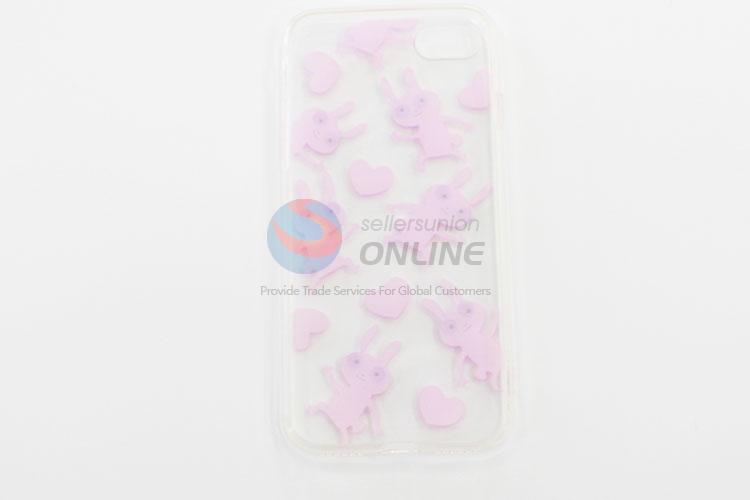 Pink Color Cartoon Rabbit Pattern Acrylic Mobile Phone Shell for iphone