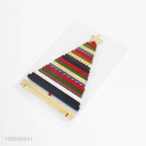 China factory colorful wooden rotating striped <em>Christmas</em> <em>tree</em>