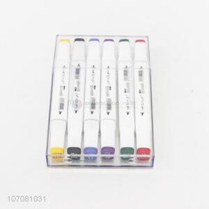 OEM 6pcs double-end water color pen for kids drawing