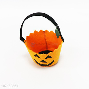 New Fashion Handmade Pumpkin Halloween Decoration Felt Basket