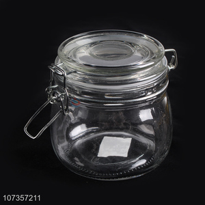 China supplier kitchen tools clear airtight glass jar glass canister
