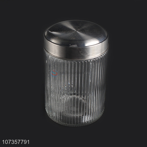 Suitable price clear flower tea glass jar kitchen food storage jar