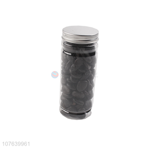 Wholesale 0.8-1.2cm black frosted cobblestone landscaping stones