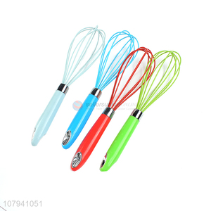 Top selling multicolor silicone egg whisk beater with high quality