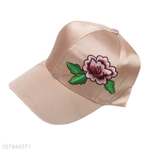 Best selling fashion flower pattern embroidery peaked hat cup wholesale