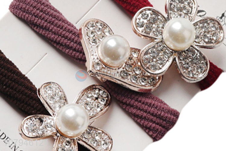 New product multicolor temperament pearl hair ring simple headband set