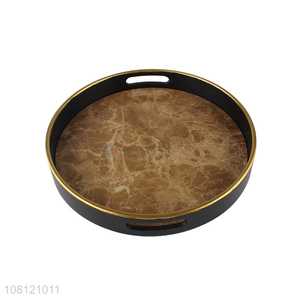 Good Quality Round Serving Tray For Coffee Shop