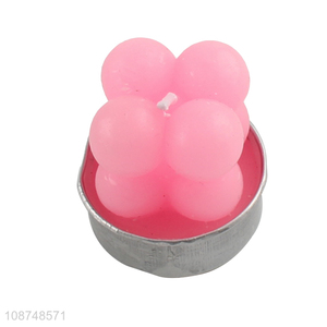 Hot selling decorative bubble candle <em>scented</em> candle wax tin candle