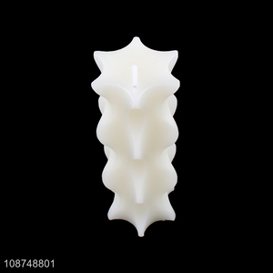 Factory price geometric wavy column candle <em>scented</em> fragrance candle