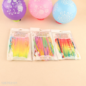Yiwu market rainbow color party backdrop party foil fringe <em>curtain</em>