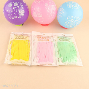 Top products candy color party decoration foil fringe <em>curtain</em> for sale