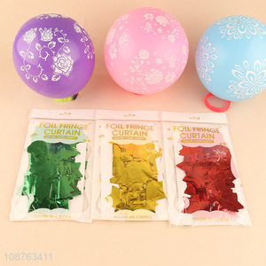 Top products multicolor party decoration foil fringe <em>curtain</em> for sale