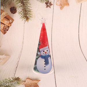 Factory wholesale snowman <em>christmas</em> tree top led lights for decoration