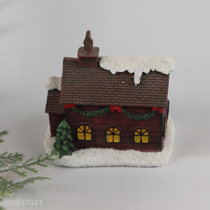 Good quality resin <em>Christmas</em> house figurines tabletop decoration