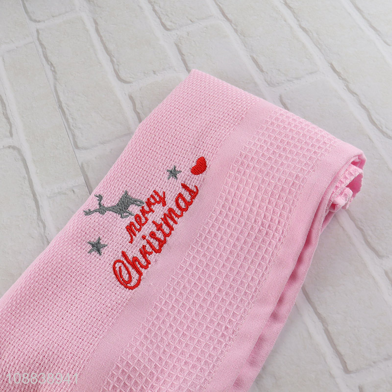 Latest products christmas series embroidery kitchen towel