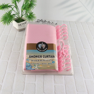 China supplier bathroom shower <em>curtain</em> with rose rings