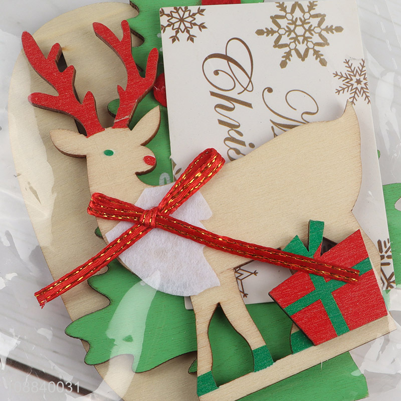 High Quality Painted Wooden Slices for Christmas Tree Decoration