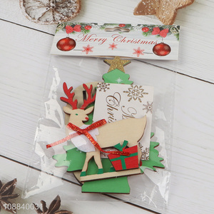 High Quality Painted Wooden Slices for <em>Christmas</em> Tree Decoration