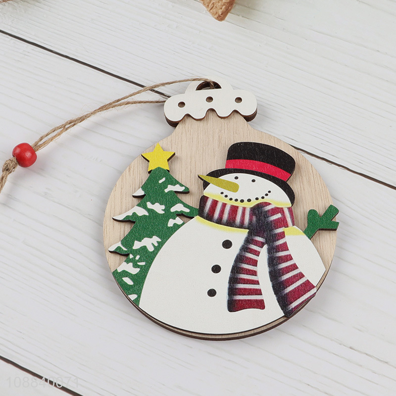 Good Quality Painted Wooden Slices for Christmas Tree Decoration