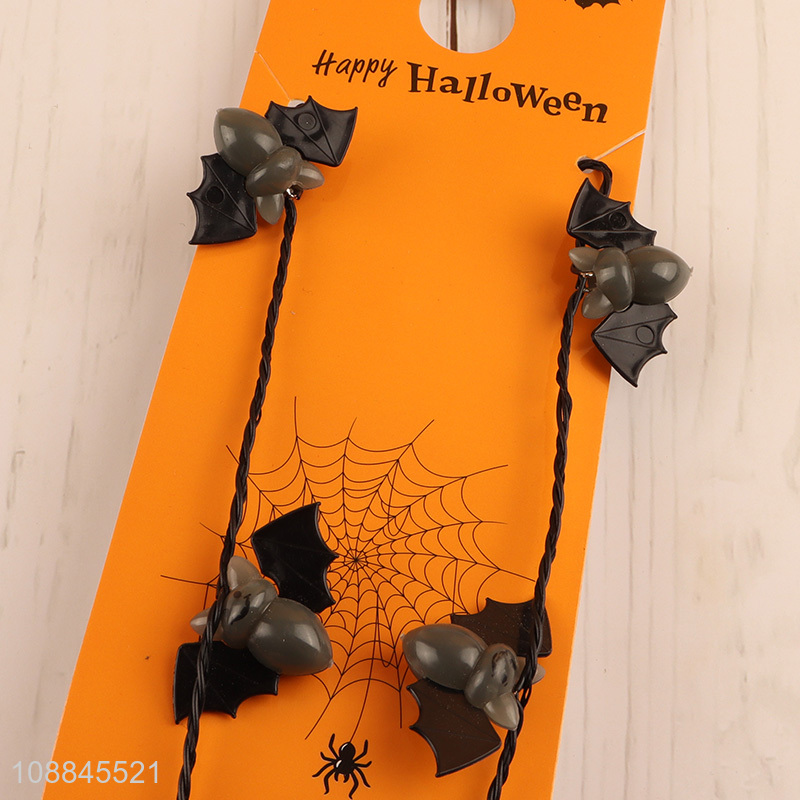 Best selling Halloween decoration flashing lights bat necklace