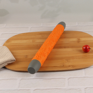 Best selling christmas embossing kids pastry dough rolling pin