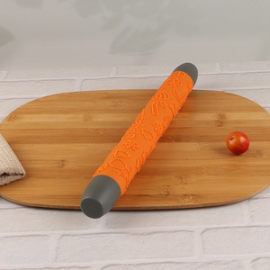 Hot items christmas embossing pastry dough rolling pin for sale