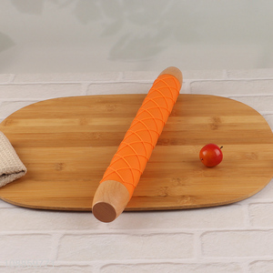 New product non-stick silicone pastry dough rolling pin for sale