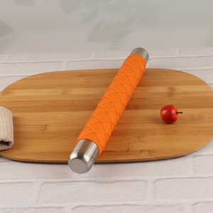 Good quality stainless steel handle pastry dough rolling pin
