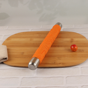 New arrival Christmas cookies embossing non-stick rolling pin